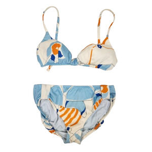 60s Vintage Bikini California Poppy Bathing Suit  12